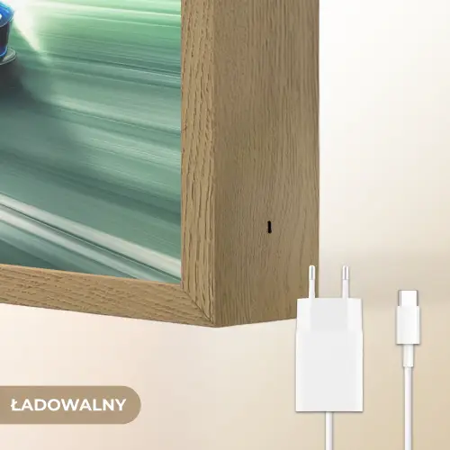 Race auto - Blauw - Groen Light Box met batterij (Wandlamp kind) middel -USP_websiteoplaadbaarNL