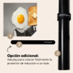 Ontbijt - Koppel - Ei - Brood Inductie beschermer vinyl 3mm middel -zzzzzzz-induclip_ES