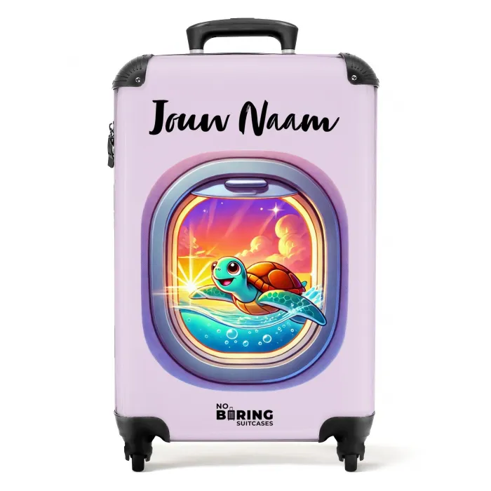 Sunset schildpad NBS - Handbagage koffer - Kinderen Unisex middel -productfoto_recht