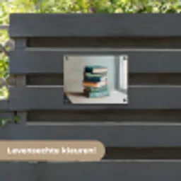 Stapel - Boeken - Groen - Daglicht tuinposter los doek klein -sfeer3