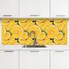 Grafisch - Citroenschijven - Blaadjes keuken achterwand 2 middel 871 -3d