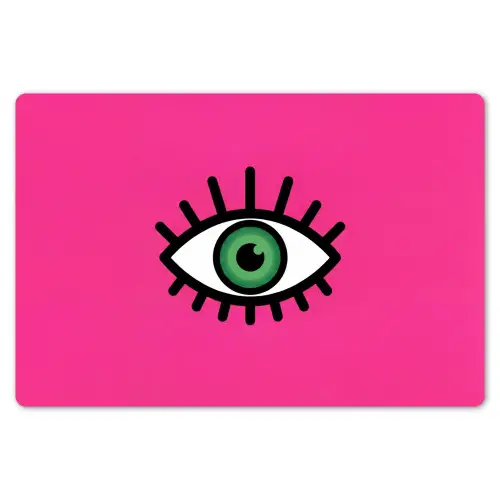 Minimalistisch - Oog - Roze Placemat vinyl groot -zzsfeer1_Kitchenyeah-website