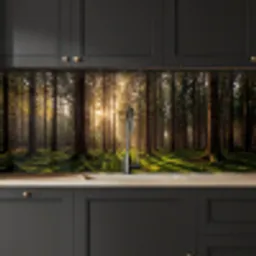 Bos - Gras - Zonlicht keuken achterwand 2 middel -sfeer1