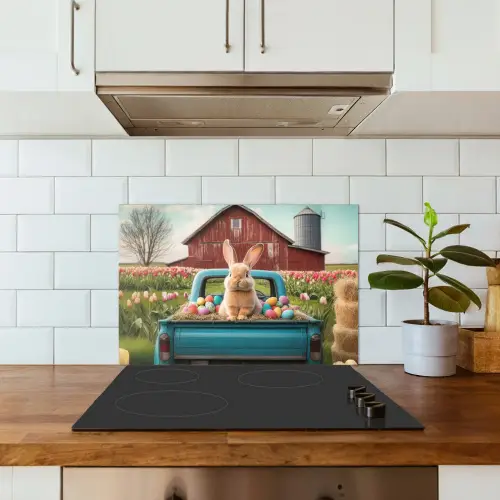 Konijn - Boerderij - Eieren keuken achterwand spatscherm klein -sfeer2