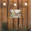 Kerst - Huis - Winter - Sneeuw tuinposter los doek klein -sfeer1