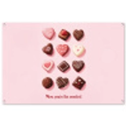 Chocolaatjes - Hartvormig - Liefste tuinposter los doek groot -3d