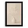 Vaas - Takken - Bloemetjes - Wit fotolijst zwart zonder passe partout klein -3d