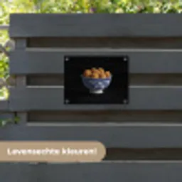 Delfts blauw - Bitterballen - Holland - Schaal tuinposter los doek klein -sfeer3