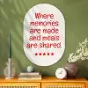 Quote - Sterren - Rood - Memories Wandcirkel Ovaal Glas middel -sfeer2