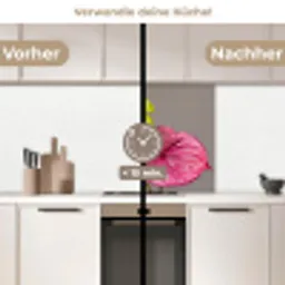 Planten - Anthurium - Groen - Roze keuken achterwand 2 middel -voor-na2_DE