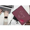 Kiss my ass - Lip - Bordeaux laptophoes neopreen klein -bureau