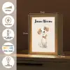 Hond - Pup - Beige - Stippen Light Box met kabel (Kinderlampje) klein -USP_NL