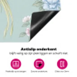 Vogel - Bloemen - Kleurrijk Inductie beschermer vinyl 3mm klein -wsfeer4_website
