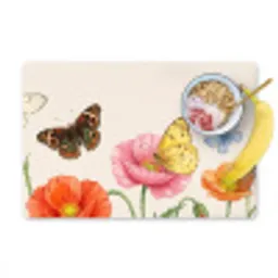 Vlinders - Klaprozen - Illustratie - Kleurrijk Placemat vinyl groot -zzzproduct_Kitchenyeah-website
