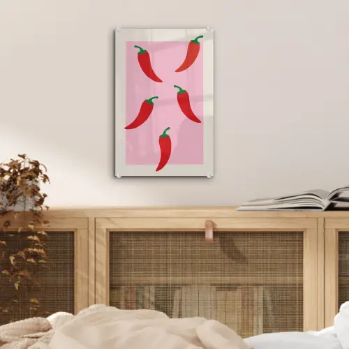 Pepers - Rood - Illustratie plexiglas 5mm klein -sfeer4