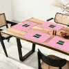 Yes fun - Groen - Roze Placemat vinyl groot -zzsfeer4_Kitchenyeah-website
