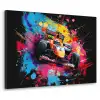 Graffiti - Sport - Auto - Formule 1 - Autosport Textielframe zwart klein -3d