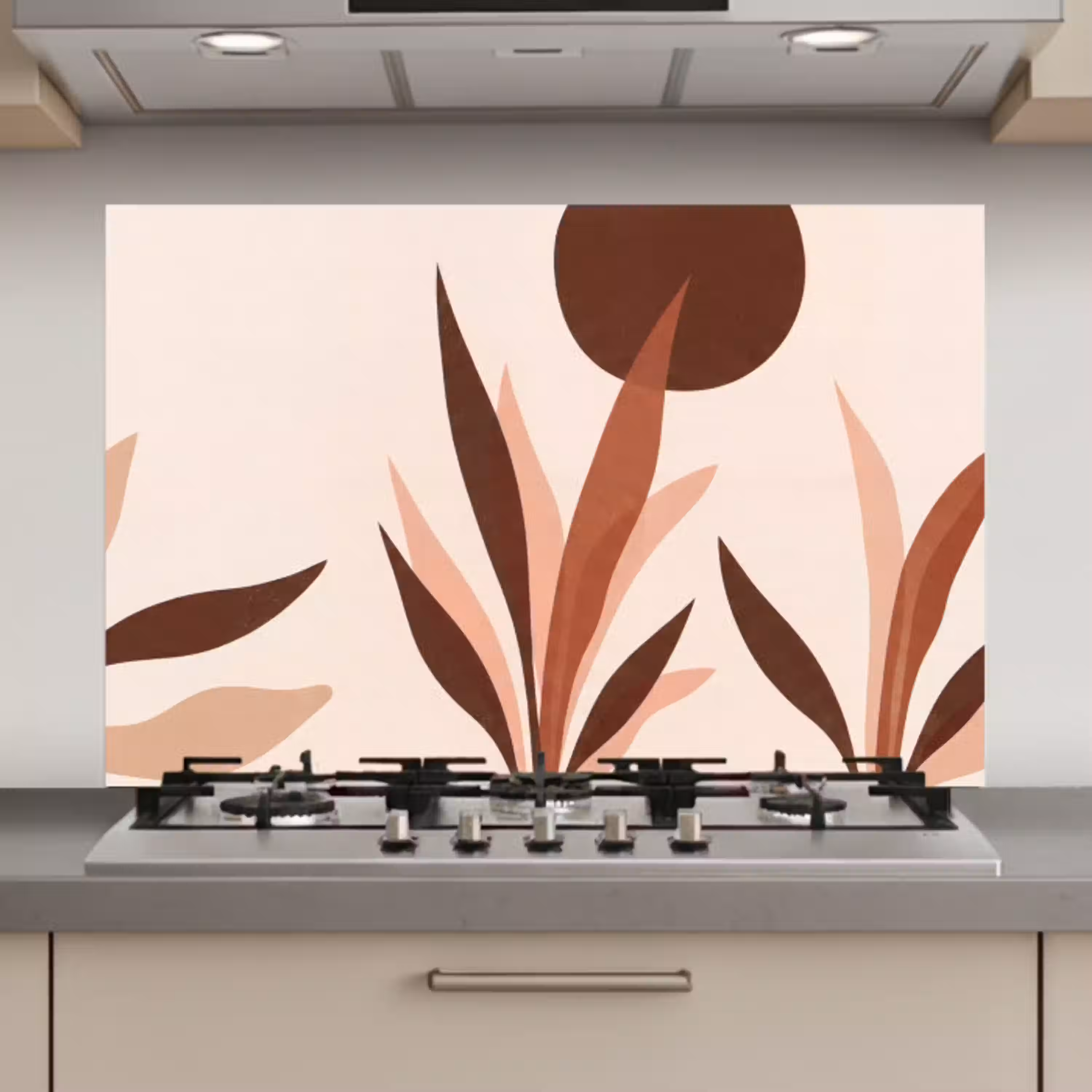 Planten - Abstract - Natuur - Bruin keuken achterwand spatscherm klein -3d_website