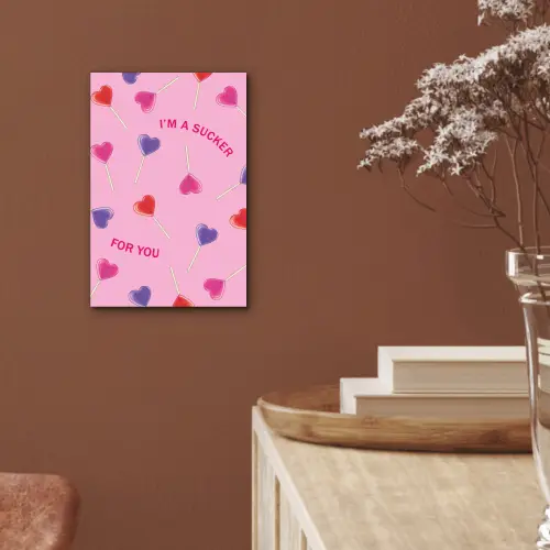 Lolly - Valentijn - Illustratie - Snoep aluminium wit klein -sfeer4