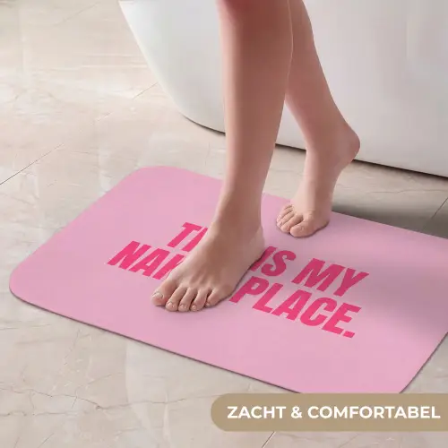 Tekst - Modern - Roze Badmat klein -USP_ZachtNL