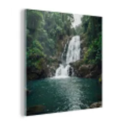 Waterfall - Forest - Nature - Greenkhgyguyg plexiglas 5mm klein -z3d