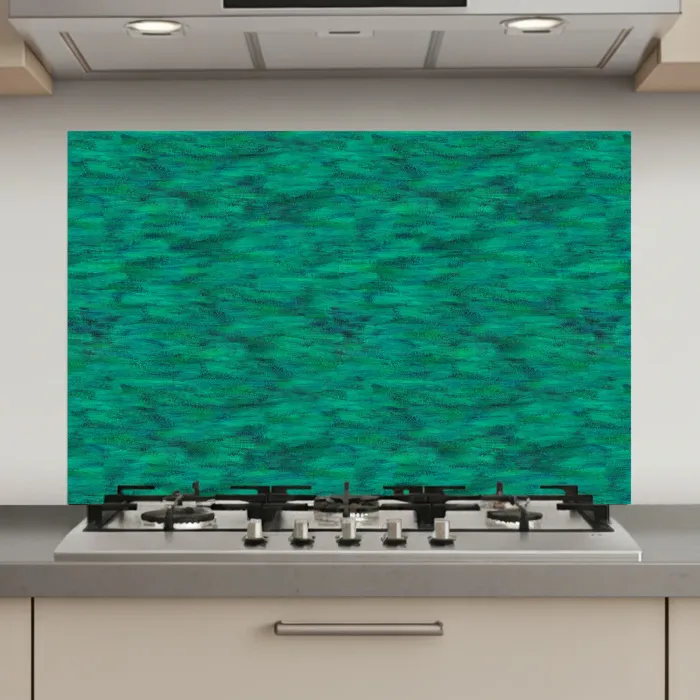 Vloeiend - Olie - Texturen - Groen keuken achterwand spatscherm klein 900 -3d_website