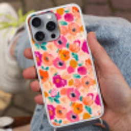 Bloesems - Vrolijk - Kleurrijk Hoesje iPhone 16 Pro Max met koord klein 804 -sfeer3