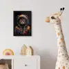 Kat - Jas - Graffiti - Bril - Zwart fotolijst zwart zonder passe partout klein -usfeer4_kinderkamer