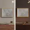 Marmer - Grijs Light Box met batterij (Wandlamp) middel -sfeer3