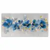 Bloemen - Blauw - Abstract Muismat XXL klein -3d_leeg