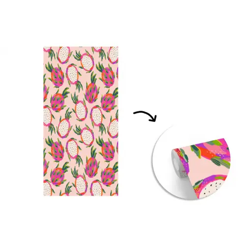 Drakenfruit - Patroon - Roze fotobehang vinyl groot 64 -3d