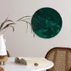 Marmer - Kalk - Groen - Structuur - Marmerlook Wandcirkel kunststof plaat 5mm dik klein -sfeer4
