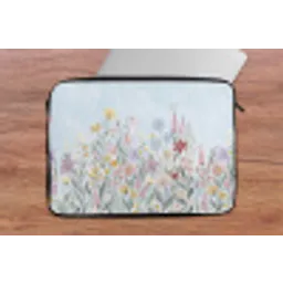 Weidebloemen - Illustratie - Kleurrijk laptophoes neopreen klein -tafel