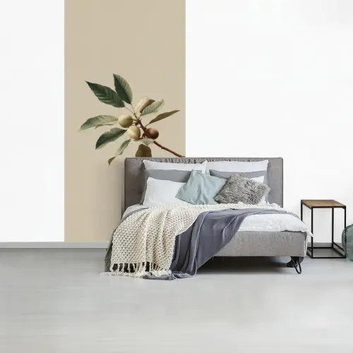 Tak - Groene Bladeren - Vruchten fotobehang vinyl groot -slaapkamer