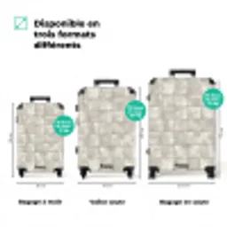 Tegels - Natuurlijk - Grijs NBS - Handbagage koffer - Volwassenen Unisex middel zzzzzzVergelijking_3FR
