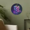 Quote - Neon - Disco - Druiven Akoestische PET Vilt - Rond klein -sfeer2