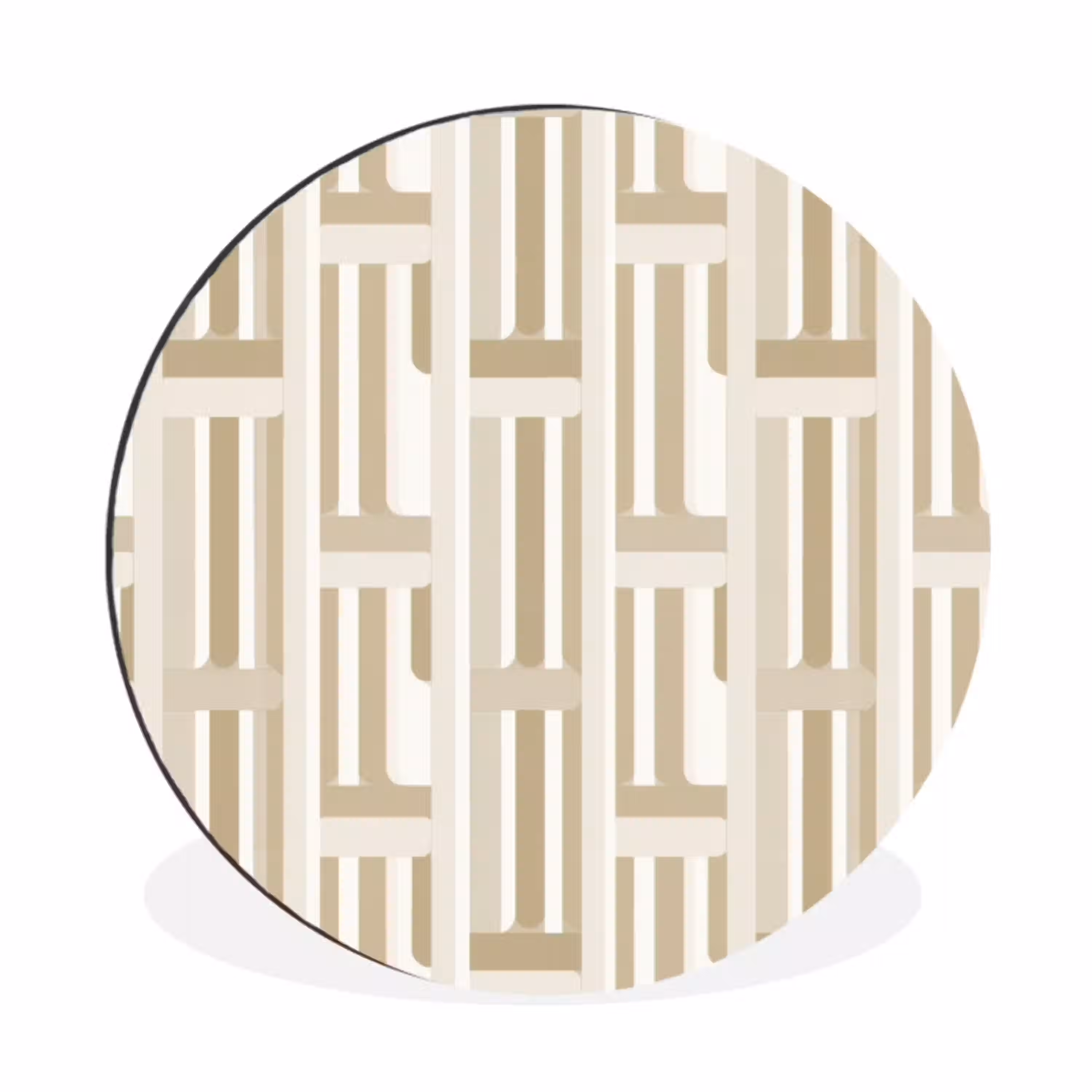 Modern - Geometrisch - Beige Wandcirkel aluminium klein 190 -3d