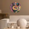 Portret - Vrouw - Abstract - Zonnebril Akoestische PET Vilt - Rond klein -sfeer1