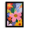 Kleurrijk - Bloemen - Abstract - Stippen fotolijst zwart zonder passe partout klein -3d