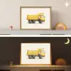 Kiepwagen - Geel - Illustratie Light Box met batterij (Wandlamp kind) middel -sfeer3_kind