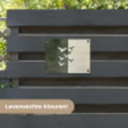 Japandi - Vogel - Groen tuinposter los doek klein -sfeer3