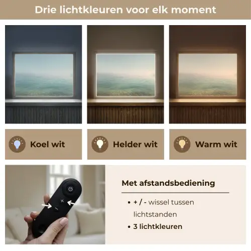 Zee - Horizon - Blauw - Mist Light Box met batterij (Wandlamp) middel -USP_lichtkleurNL