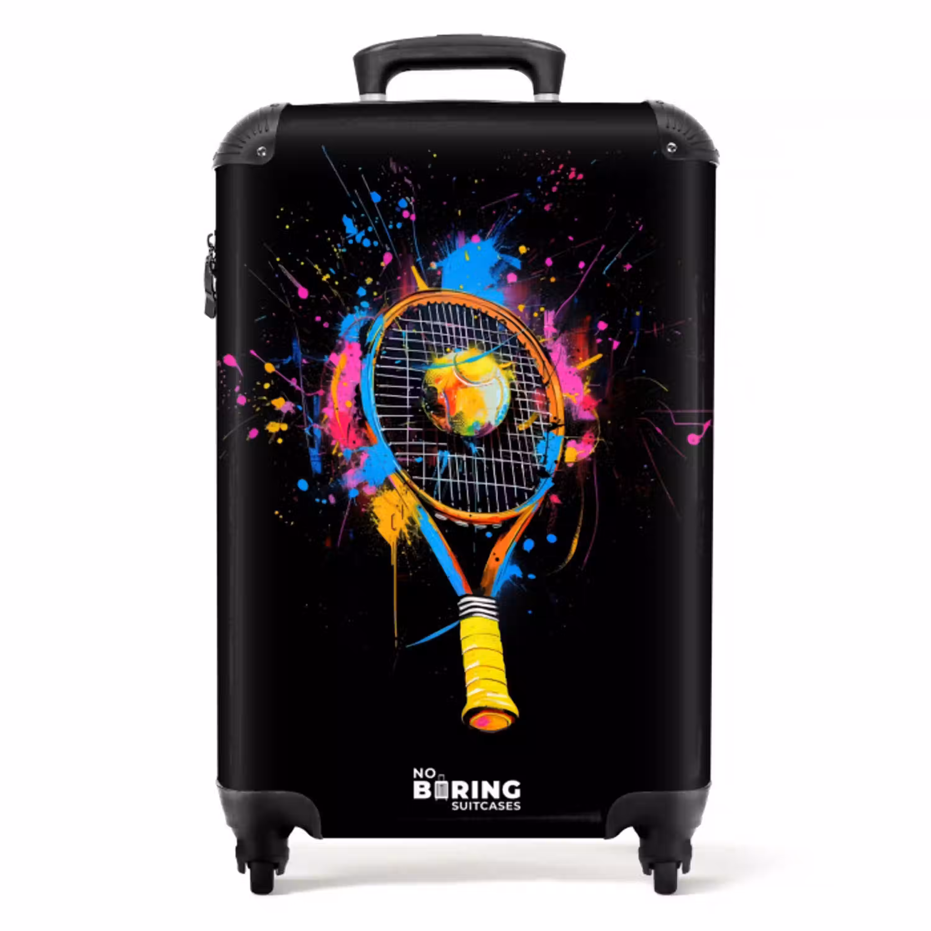Kleurrijk tennis racket met bal NBS - Handbagage koffer - Unisex middel -productfoto_recht