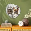 Kat - Hond - Kokskleding Wandcirkel Organisch Forex 3mm klein -sfeer2