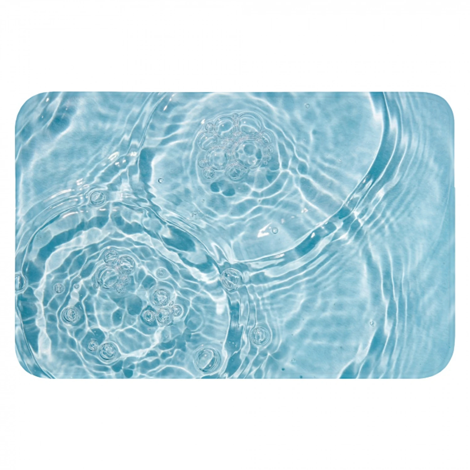 Water - Blauw - bubbels WCmat klein -3d