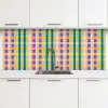 Ruit - Patroon - Kleurrijk keuken achterwand 2 middel 871 -3d