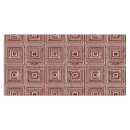 Geometrisch - Patroon - Rood Muismat XXL klein 681 -3d_leeg