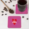 Girl power - Hart - Roze - Rood onderzetter kurk middel -sfeer2