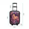 Paard - Bloemen - Paars - Vlinder Kinderkoffer - Zwart klein -productfoto_formaten