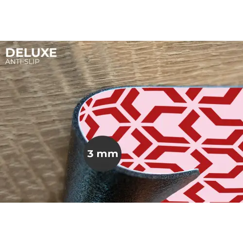 Roze - Rood - Geometrisch - Patroon Placemat vinyl groot 368 -closeup